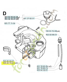 Ecrou rapide 503227201 husqvarna