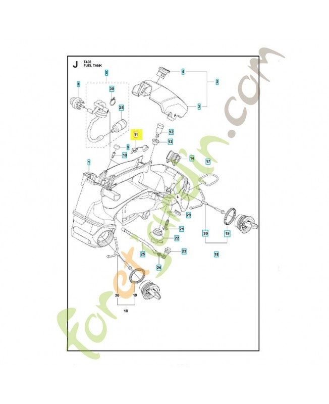 Support bouton 522017601. Pièce de rechange Husqvarna