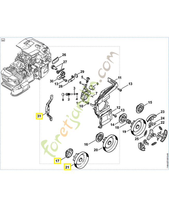 Pignon référence 1145-640-2050