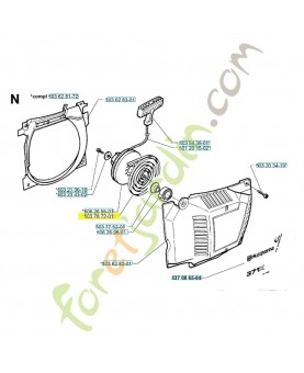 ressort de rappel 503787201. Pièce de rechange Husqvarna