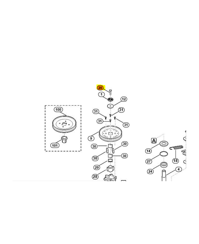 Vis a six pans m10x1x35 9010-345-2431. Pièce de rechange Sithl 