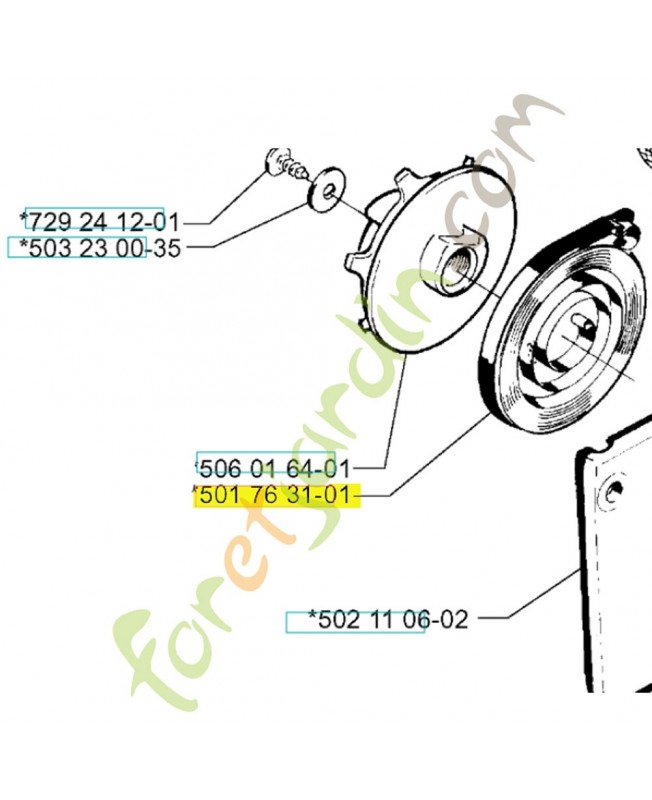 ressort de rappel référence 501763101