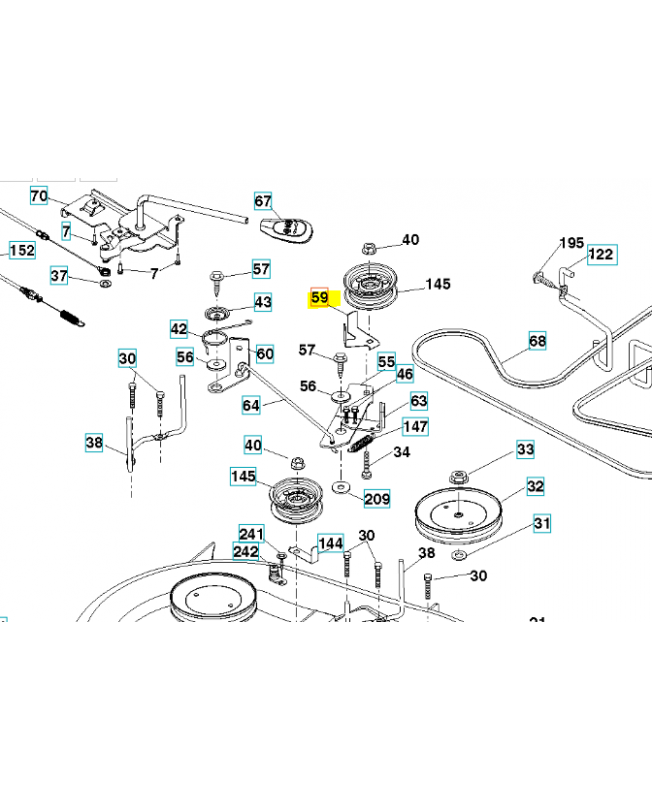 Guide courroie référence 532141043