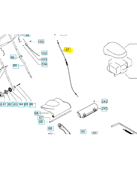Cable de traction 544908005. Pièce de rechange Husqvarna