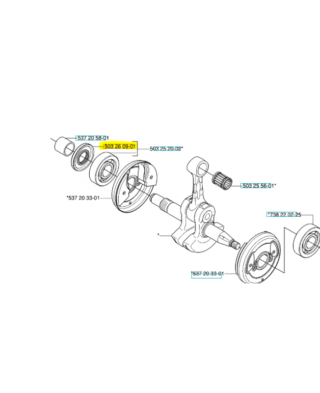 Joint 597576101. Pièce de rechange Husqvarna référence 5