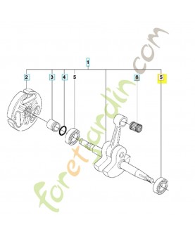 Roulement a billes 585975001. Pièce de rechange Husqvarna