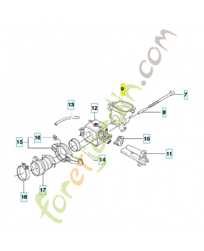 Support de filtre 503627502. Pièce détachée Husqvarna