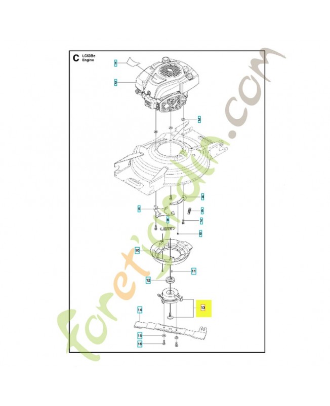 Embrayage de lame 521893101. Pièce de rechange Husqvarna Embrayage de lame 521893101. Pièce de rechange Husqvarna