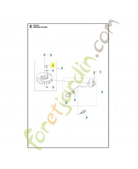 Cliquet de démarrage 525637101. Pièce de rechange Husqvarna 