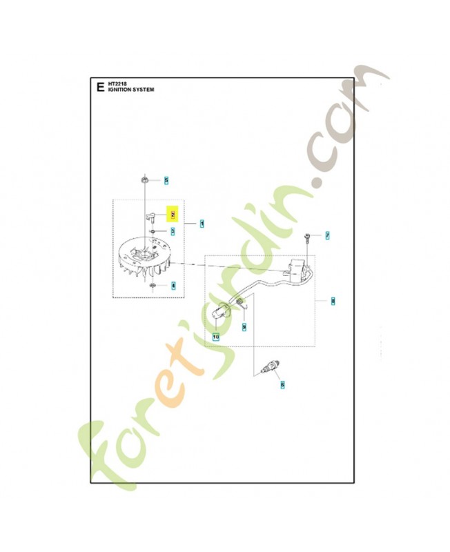Cliquet de démarrage 525637101. Pièce de rechange Husqvarna 