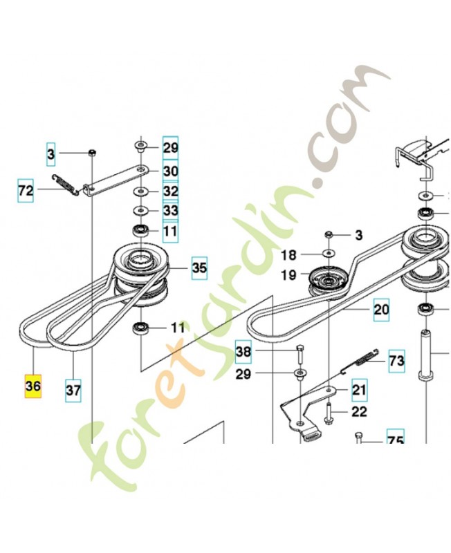Courroie 589533601 husqvarna