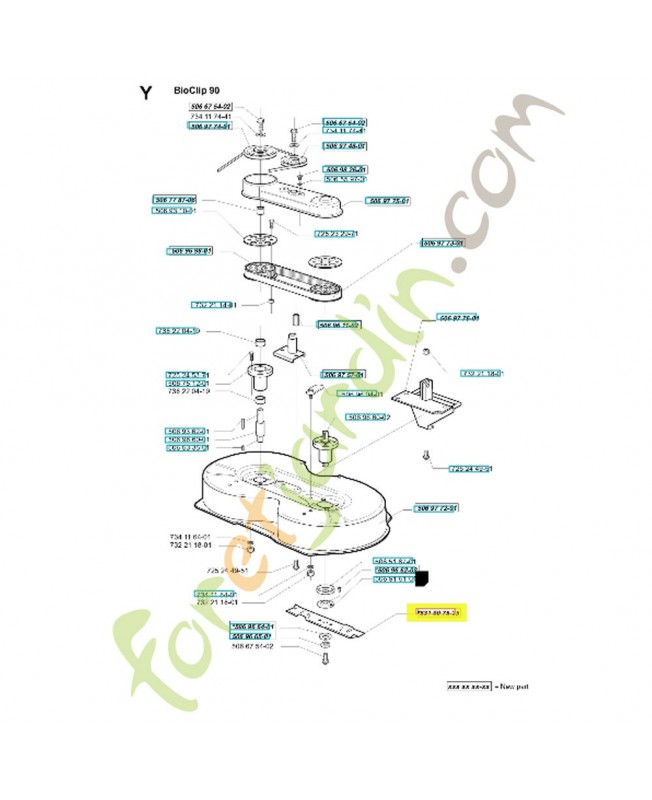 Lame 531007525. Pièce de rechange Husqvarna