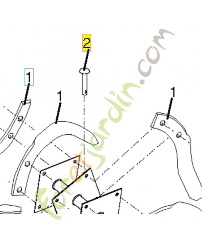 Axe d'outils seule référence 532132673
