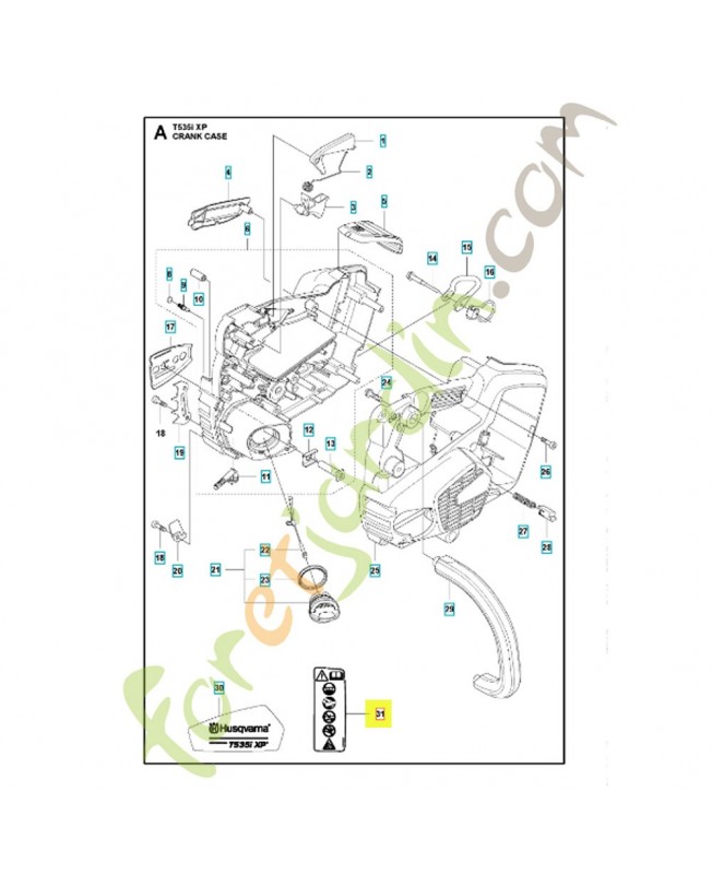 Autocollant 577844301. Pièce de rechange Husqvarna