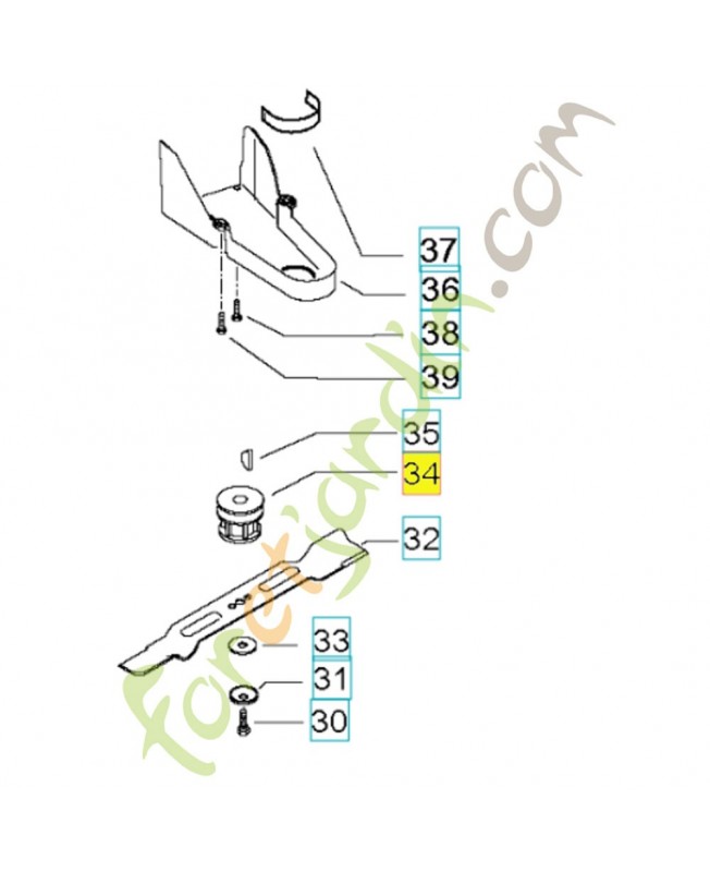 Palier de lame référence 581843001 Remplace référence 531206169