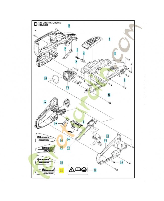 Autocollant 581662802. Pièce de rechange Husqvarna Autocollant 581662802. Pièce de rechange Husqvarna