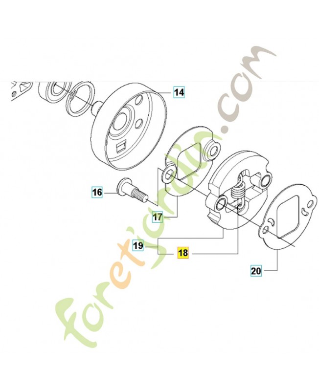 Ressort husqvarna réf : 537427201