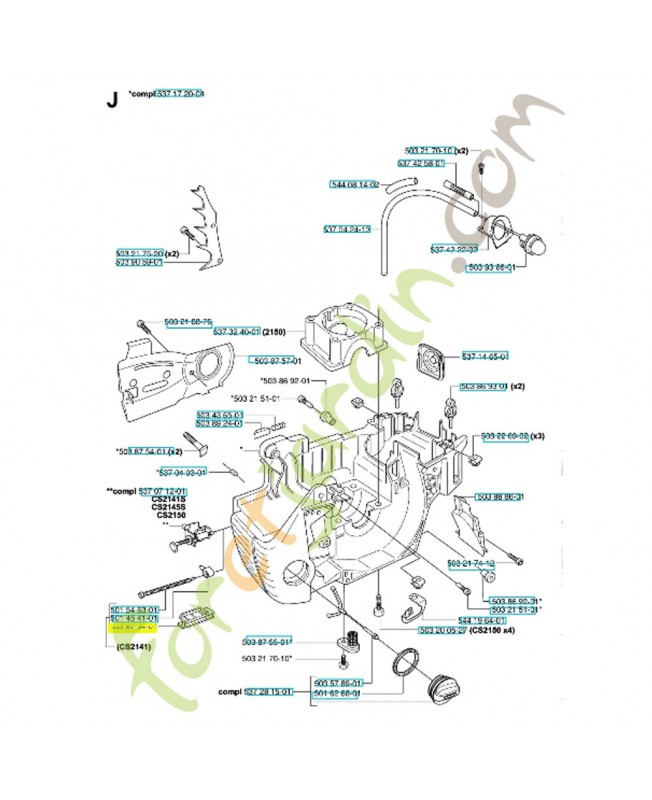 Support 503879401. Pièce de rechange Husqvarna