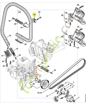 Élément de serrage 4238-791-0900. Pièce de rechange Sithl / Vicking