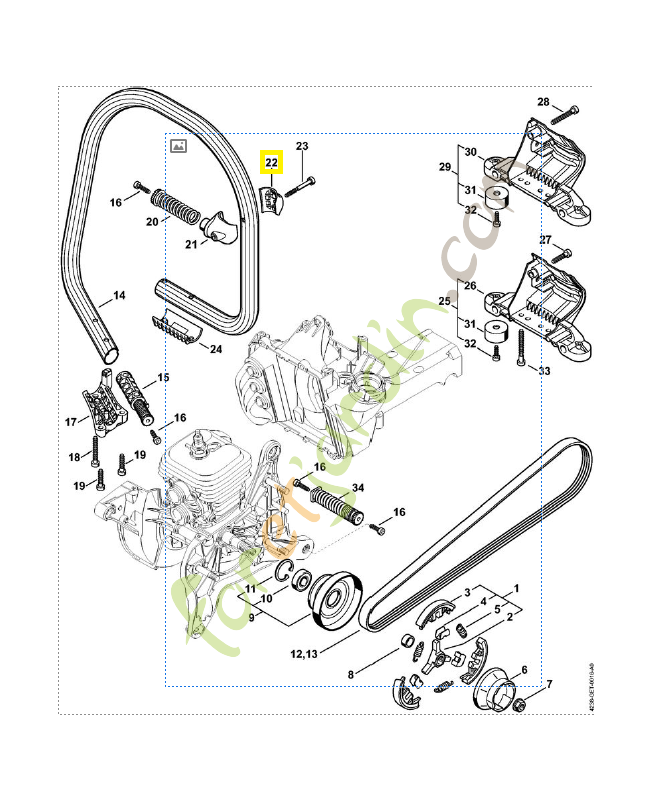 Élément de serrage 4238-791-0900. Pièce de rechange Sithl / Vicking