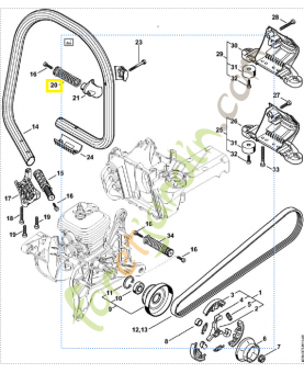 Ressort anti vibration 4238-790-8302. Pièce de rechange Sithl / Vicking