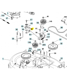 Frein de lame gauche 532199471. Pièce de rechange Husqvarna