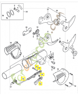 Gâchette de commande avec électronique 4861-430-4300. Pièce détachée Stihl / Vicking
