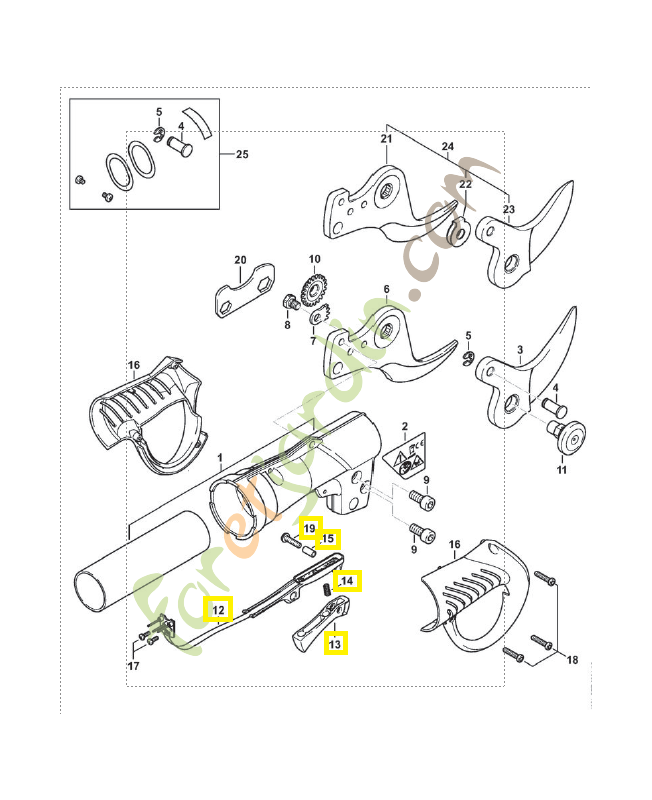Gâchette de commande avec électronique 4861-430-4300. Pièce détachée Stihl / Vicking