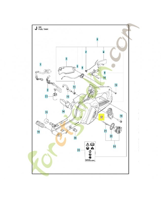 Antivibration 593255601. Pièce détachée Husqvarna