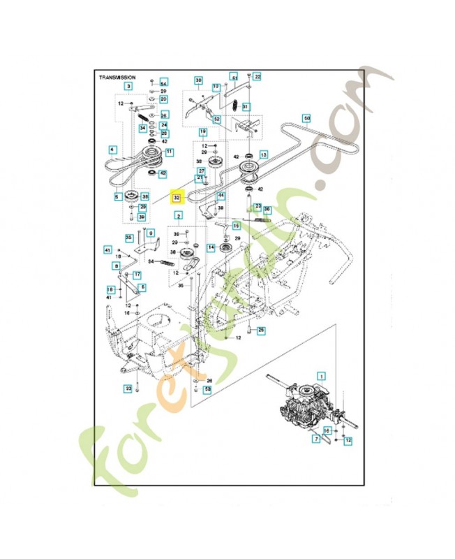 Courroie de coupe primaire 581759901. Pièce de rechange Husqvarna