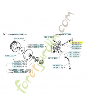 Bouchon 501664901. Pièce de rechange Husqvarna
