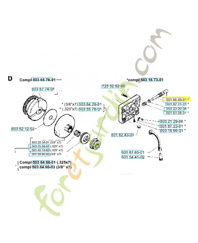 Bouchon 501664901. Pièce de rechange Husqvarna Bouchon 501664901. Pièce de rechange Husqvarna