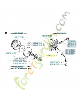 Manchon 501624301. Pièce de rechange Husqvarna