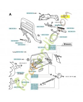 Couvercle 503751103. Pièce de rechange Husqvarna référence 503751103