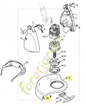 Capot protecteur fse 41 4815-710-8102 stihl