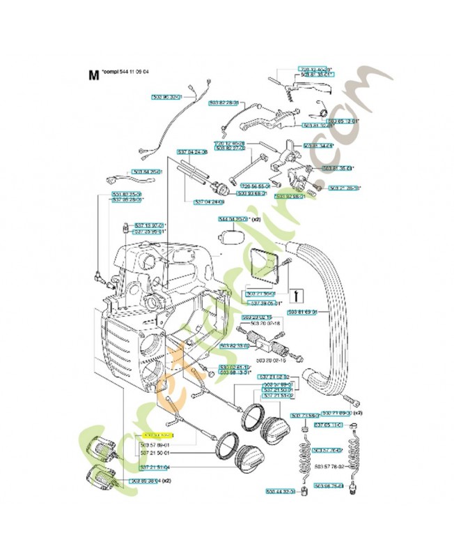 Bouchon de réservoir 537215204. Pièce de rechange Husqvarna