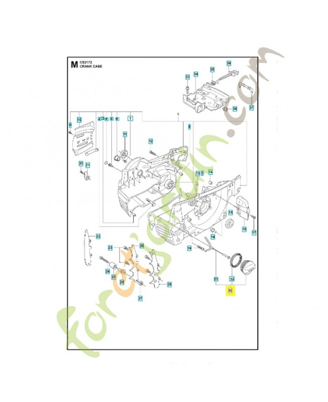 Bouchon de réservoir complet 537215206. Pièce de rechange Husqvarna