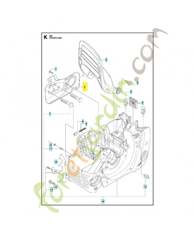 Plaque pompe 537271302. Pièce de rechange Husqvarna