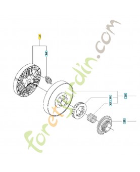embrayage husqvarna référence 589809002 remplace référence 574236104, 589809001, 574236102, 574236101, 574236103 ; 580653501