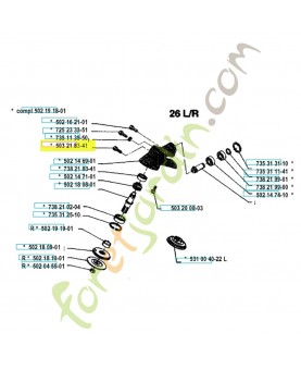 Vis 8x10 503218341. Pièce de rechange Husqvarna