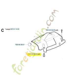Douille 537055902. Pièce de rechange Husqvarna