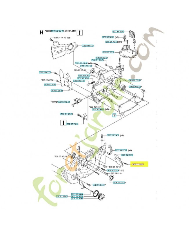 Vis 503217412. Pièce de rechange Husqvarna