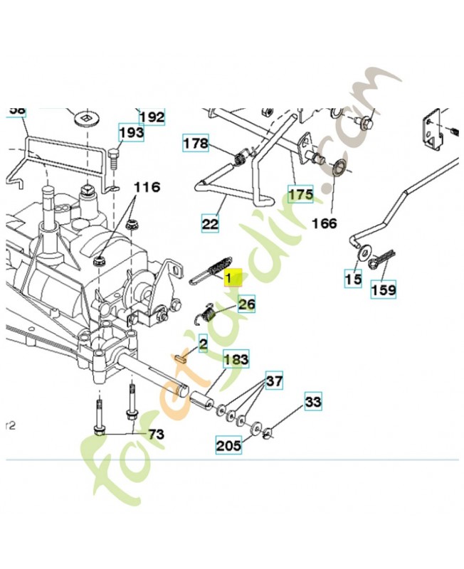 Ressort de frein 532197297 . Pièce de rechange Husqvarna Ressort de frein 532197297 . Pièce de rechange Husqvarna