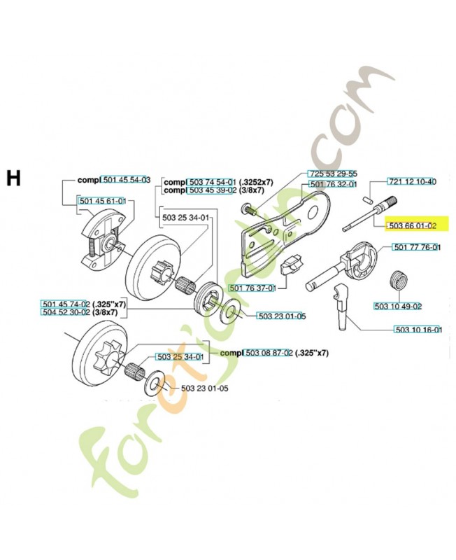 Piston de pompe 503660102. Pièce de rechange Husqvarna 