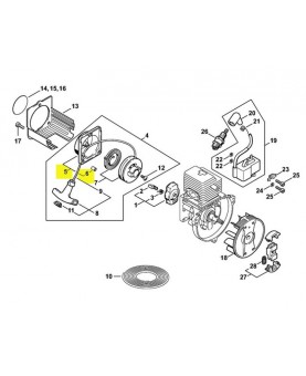 Couvercle lanceur 4226-190-0400. Pièce de rechange Sithl / Vicking
