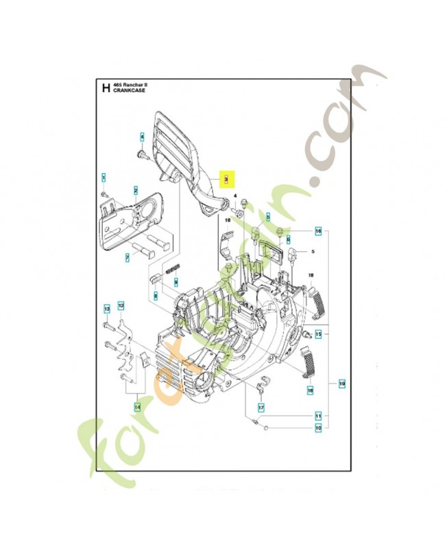 Protège main 574602301. Pièce de rechange Husqvarna