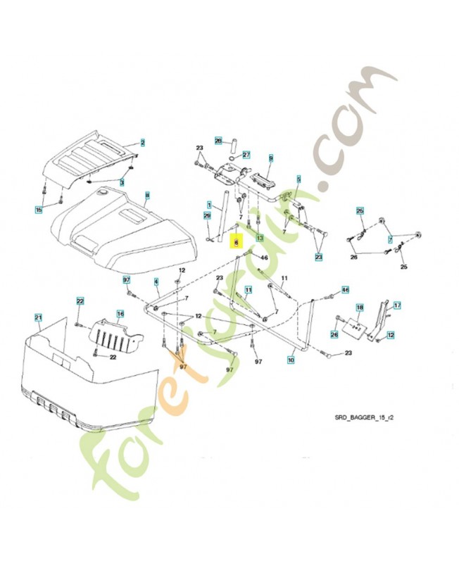 Rivet 1.75 husqvarna référence 532126875 Remplace la référence 532171271