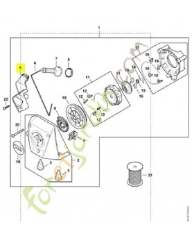 Guide-câble Stihl ref. 4283-190-1221 Remplace référence 4283-190-1220