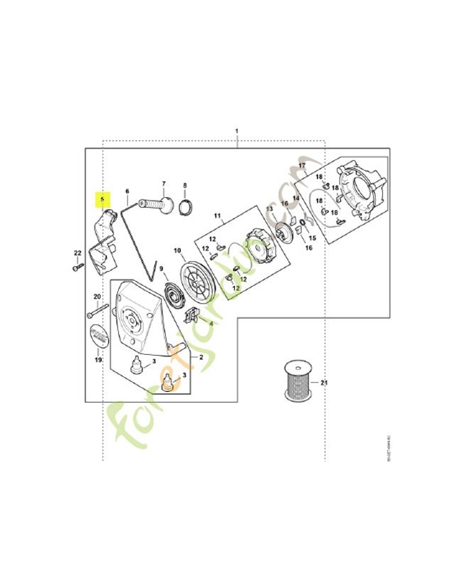Guide-câble Stihl ref. 4283-190-1221 Remplace référence 4283-190-1220