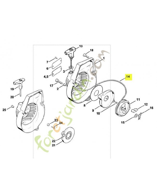 Cable lancement diam 4,5 mm référence 0000-190-2901